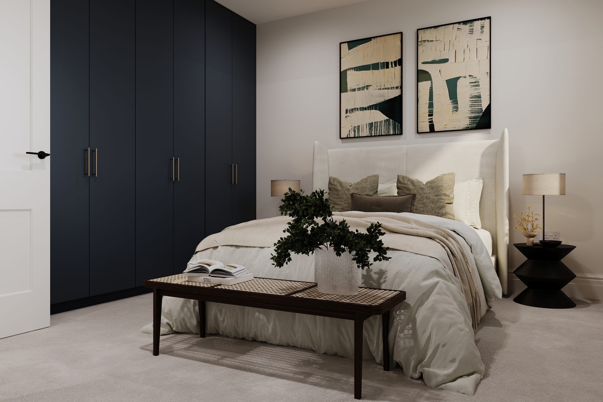 Chapman Collection secondary bedroom with built-in wardrobes — designed by Ademchic